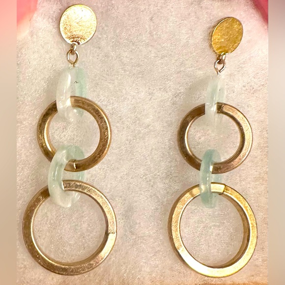 torrid Jewelry - Torrid Gold-Tone & Mint Blue Dangle Earrings